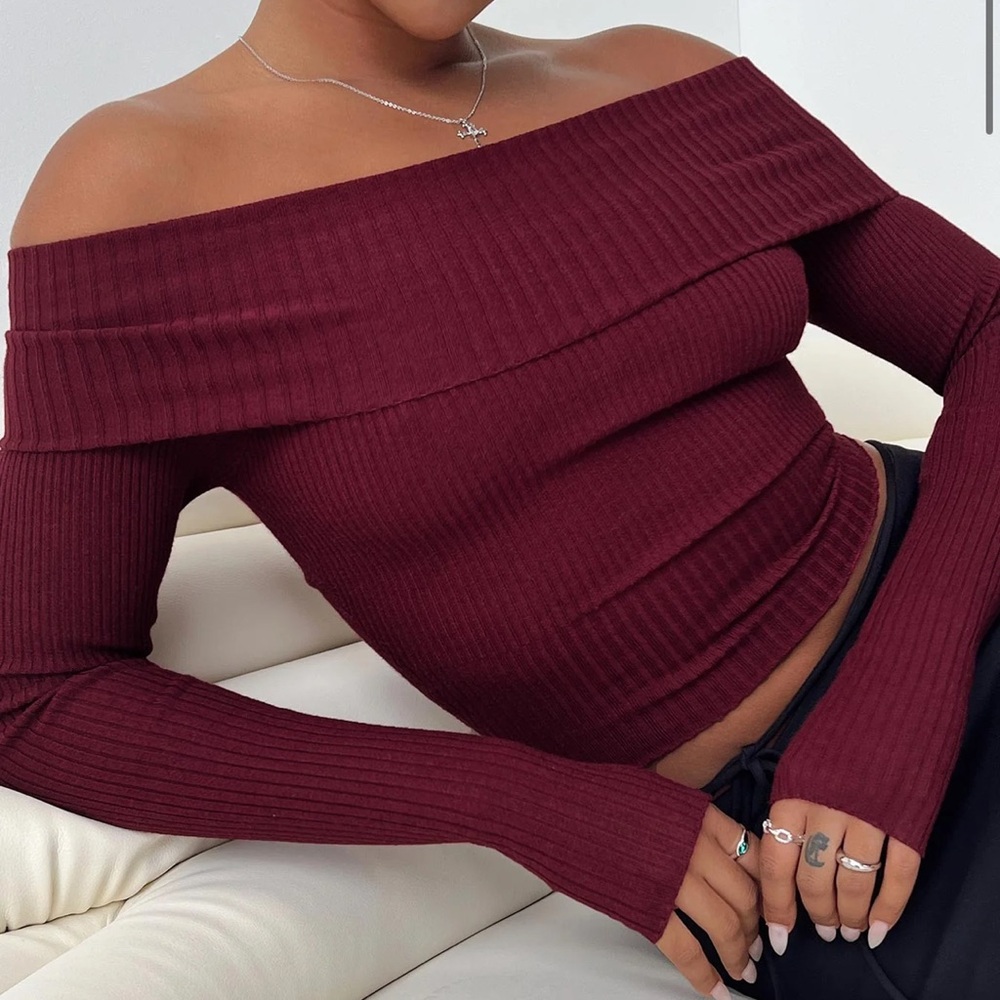 Princess Polly Morley Off Shoulder Sweater